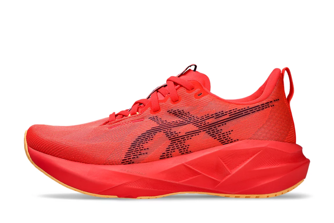 Women's Asics Novablast 5 Running Shoes :Flash Red | Edo Purple