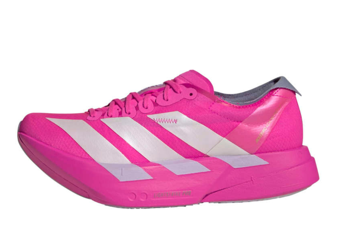 Adizero Adios Pro ピンク 2:20'18 Men's Adizero Adios Pro 4 Racing Shoes :Shock Pink | Zero Metalic
