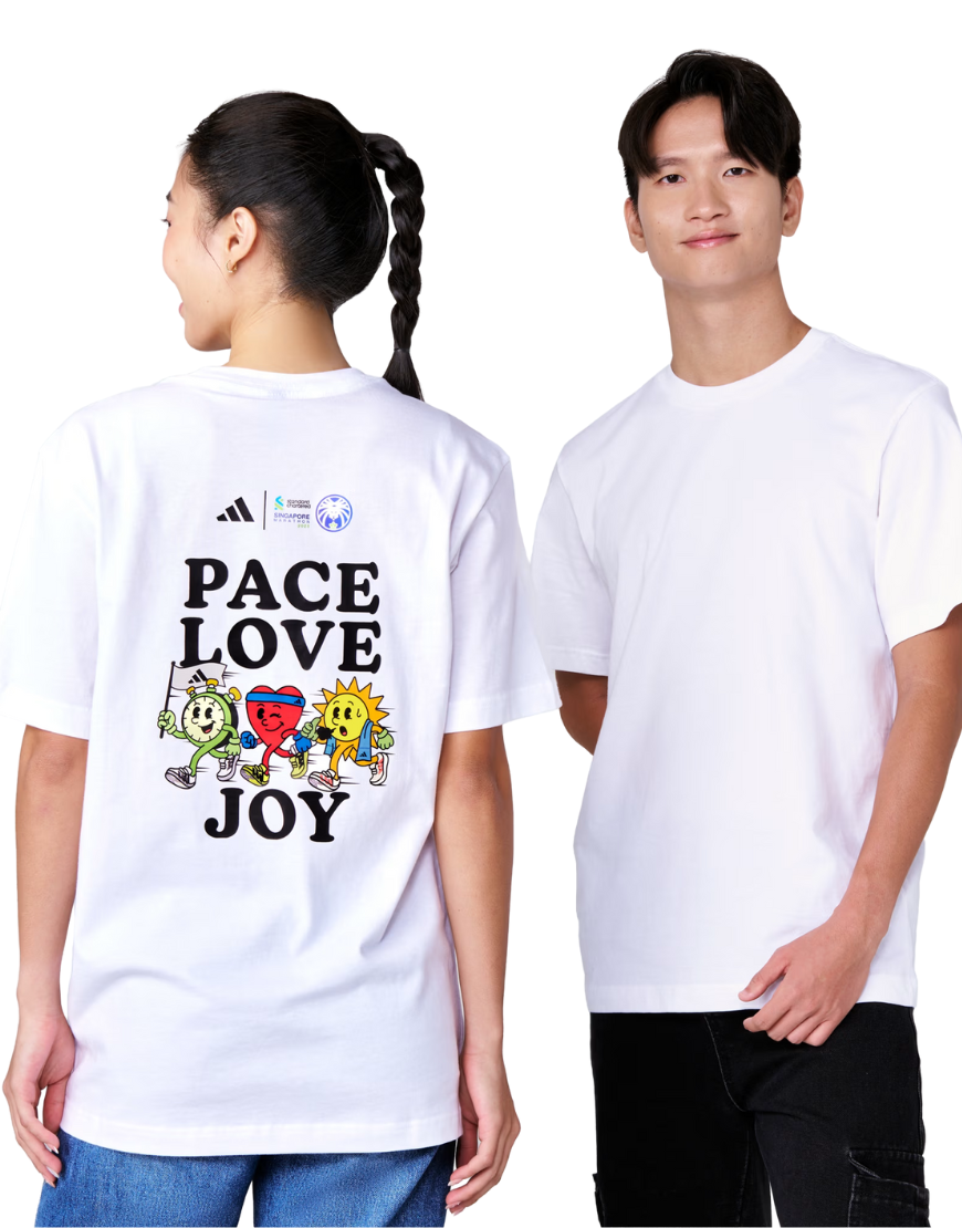 Adidas Standard Chartered Singapore Marathon Pace Love Joy Tee