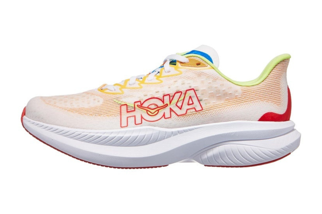 Men's Hoka Mach 6 (Wide) Shoes :White | Solar Flare – iRUN Singapore