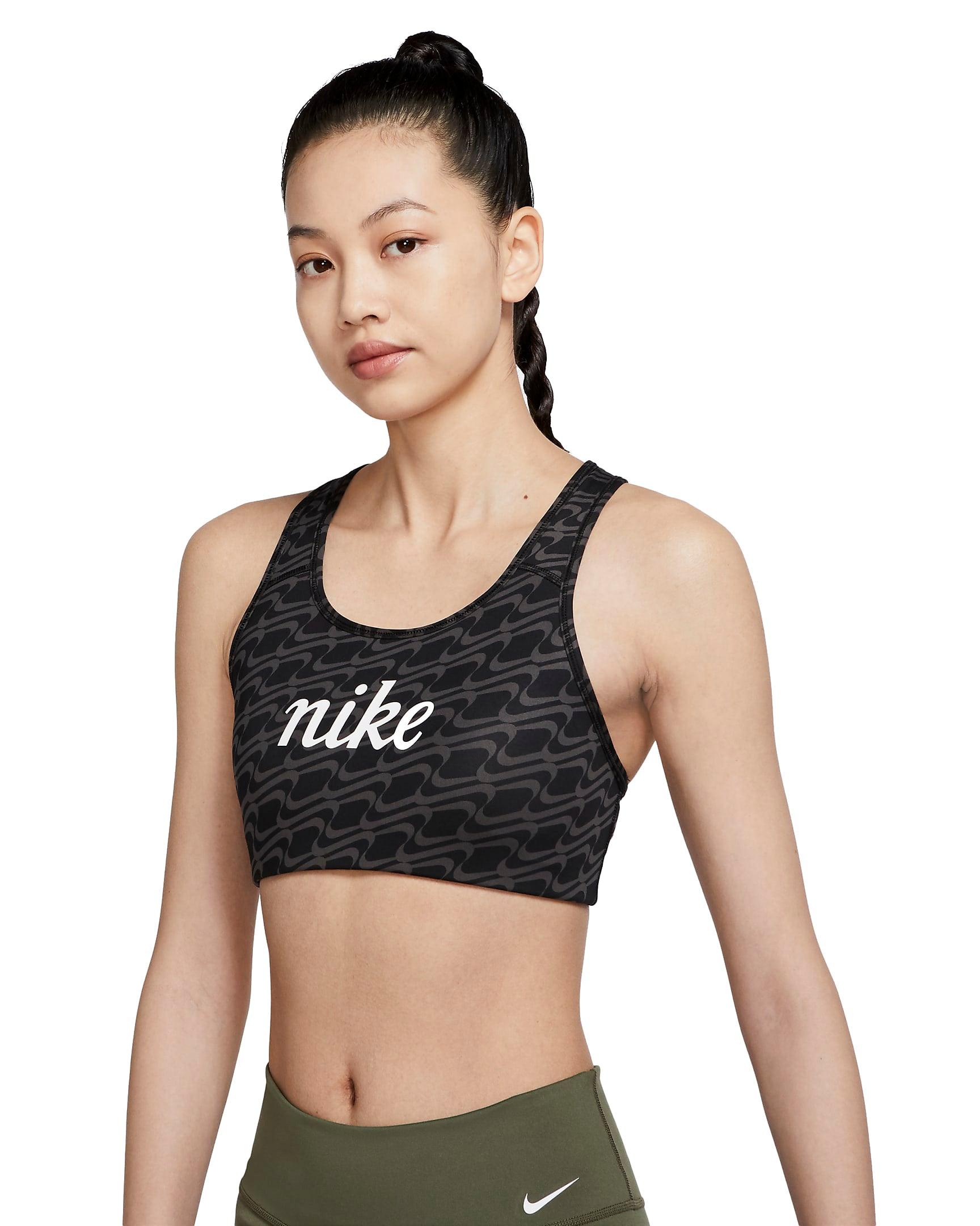 Women's Nike DriFit Swoosh Icon Clash Sports Bra :Black – iRUN