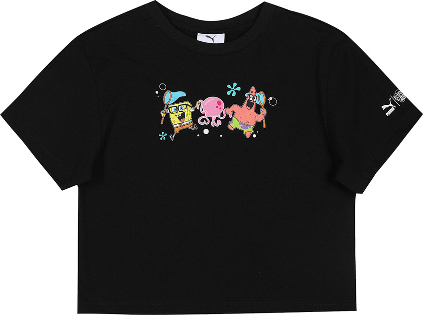Kids' PUMA x SPONGEBOB Girls Tee: Black