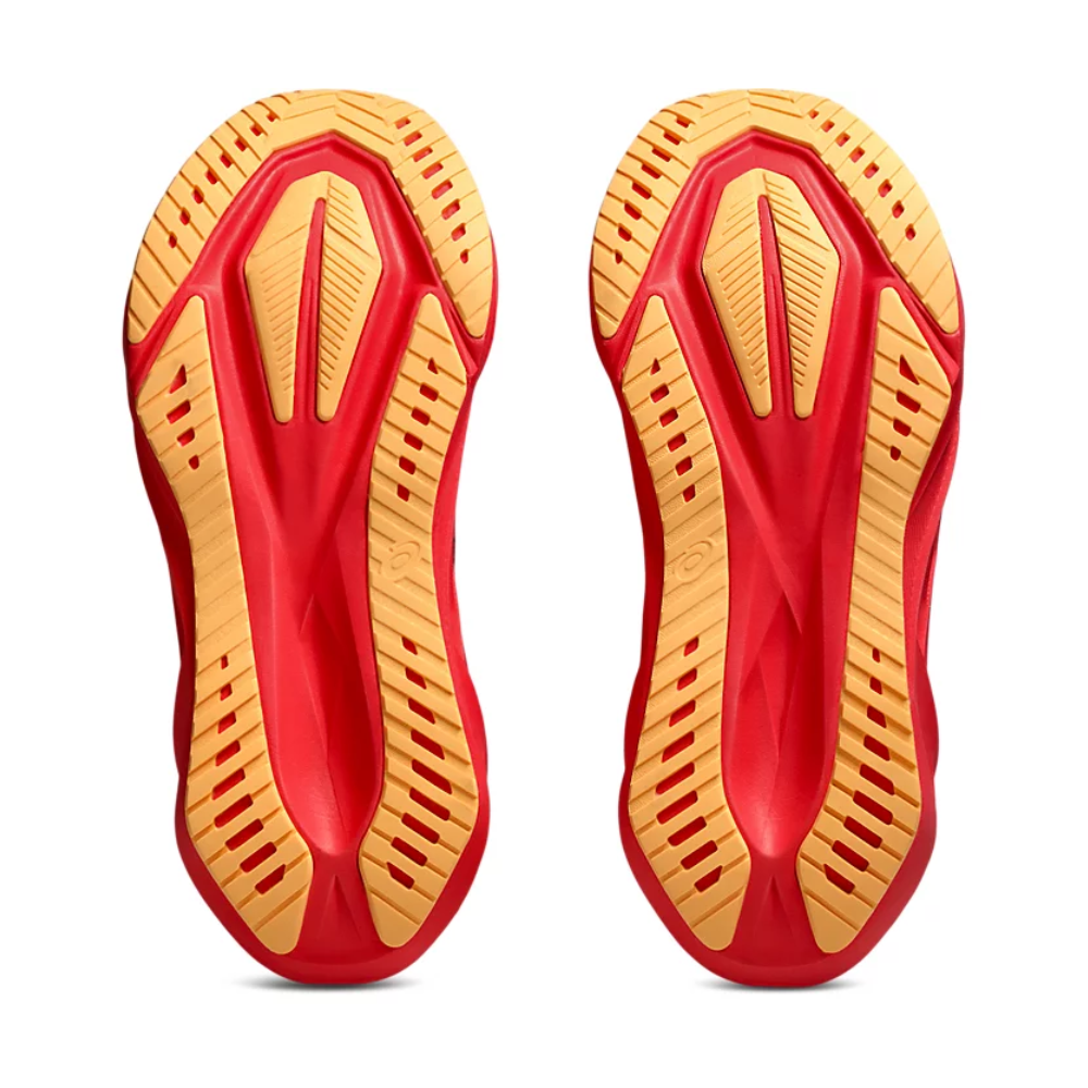 Men's Asics Novablast 5 Running Shoes :Flash Red | Edo Purple