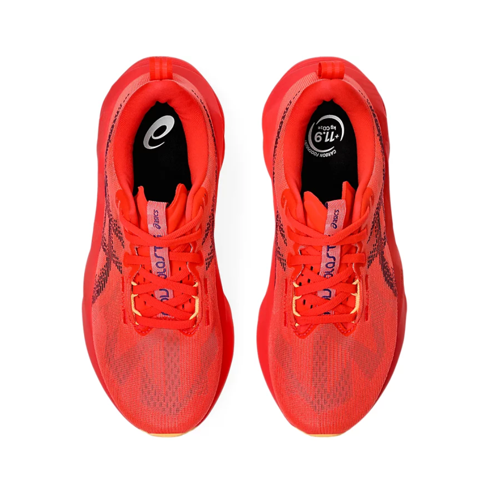 Women's Asics Novablast 5 Running Shoes :Flash Red | Edo Purple