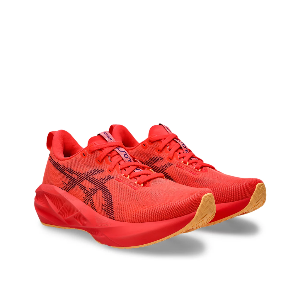 Women's Asics Novablast 5 Running Shoes :Flash Red | Edo Purple