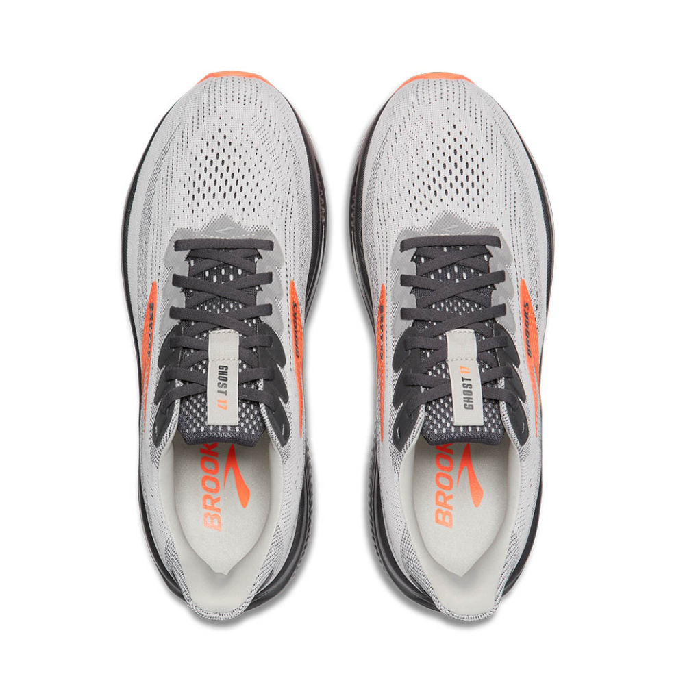 Men's Brooks Ghost 17 Running Shoes :Oyster Mushroom | Orange