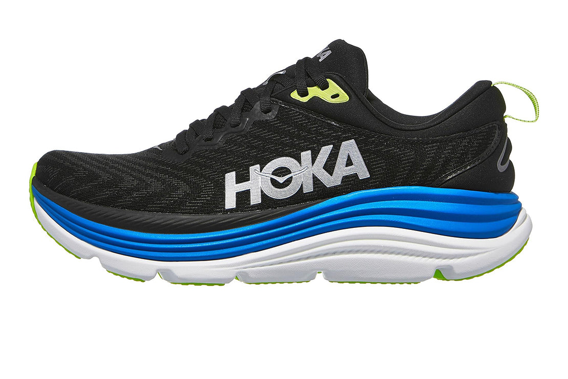 Men's Hoka Gaviota 5 (Wide) Shoes :Black I Electric Colbat – iRUN Singapore