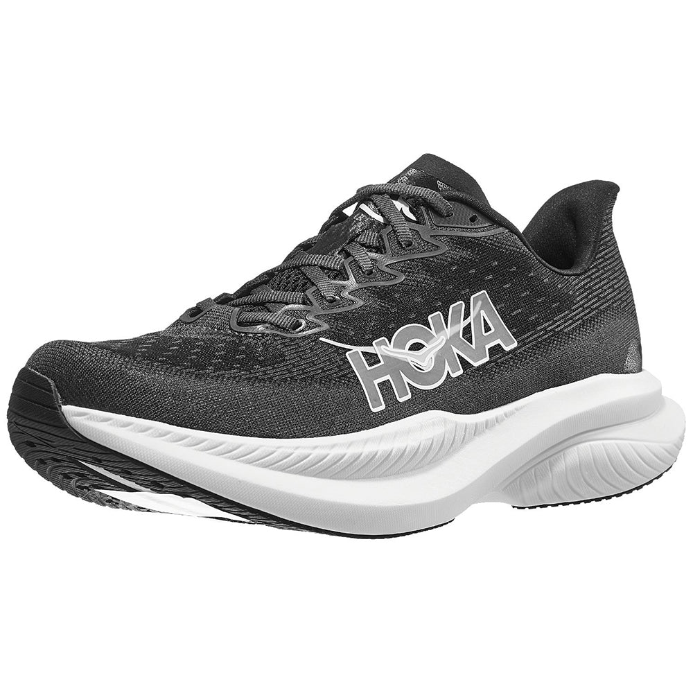 Men's Hoka Mach 6 Shoes :Black I White – iRUN Singapore