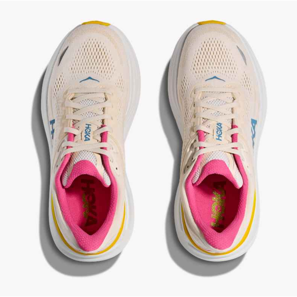 Women's Hoka Bondi 9 Running Shoes :Alabaster | Birch – iRUN Singapore