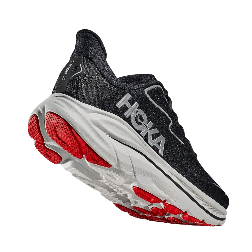Men's Hoka Clifton 10 Running Shoe :Black | Silver – iRUN Singapore