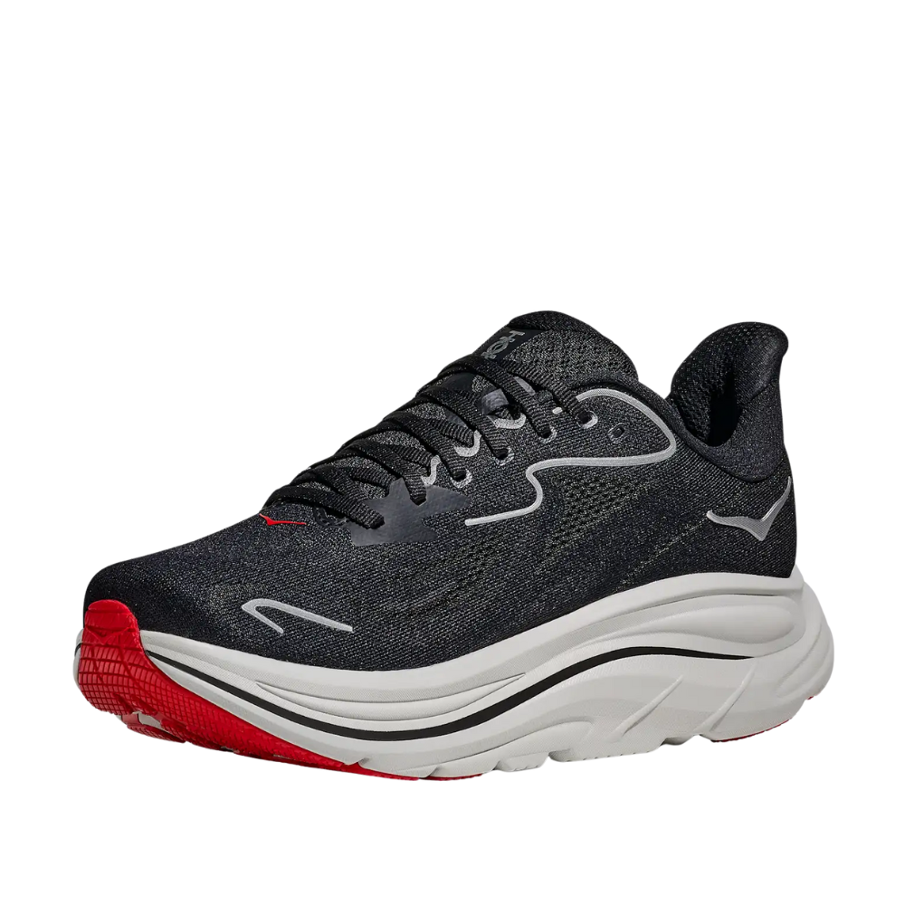 Men's Hoka Clifton 10 Running Shoe :Black | Silver – iRUN Singapore