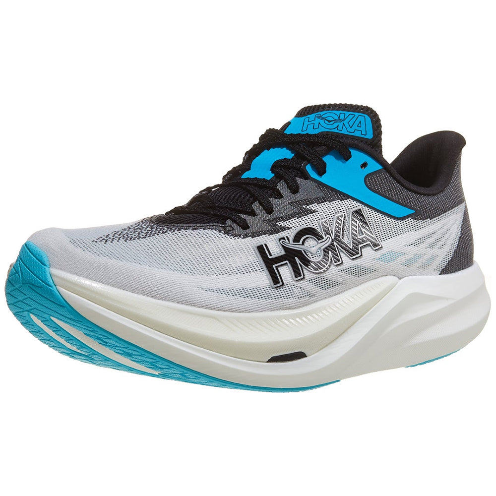 Men's Hoka Rocket X 3 Racing Shoes :White | Black – iRUN Singapore