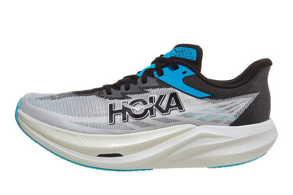 Men's Hoka Rocket X 3 Racing Shoes :White | Black – iRUN Singapore