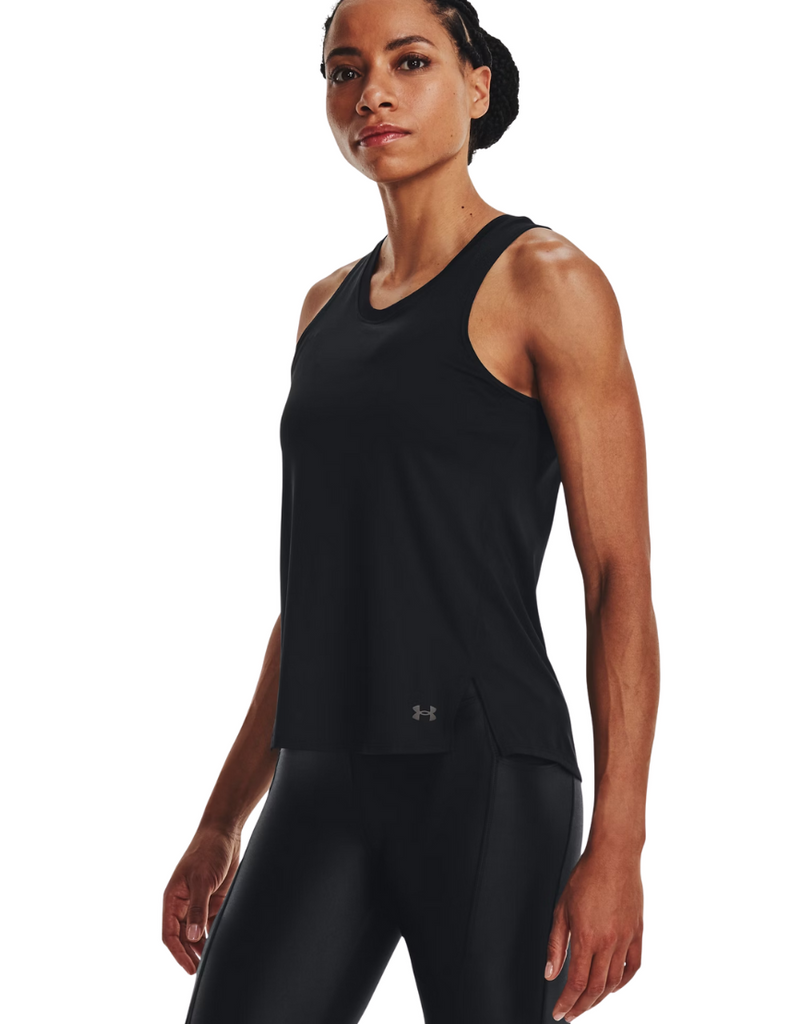 Women's Iso-Chill Laser Tank Top :Black