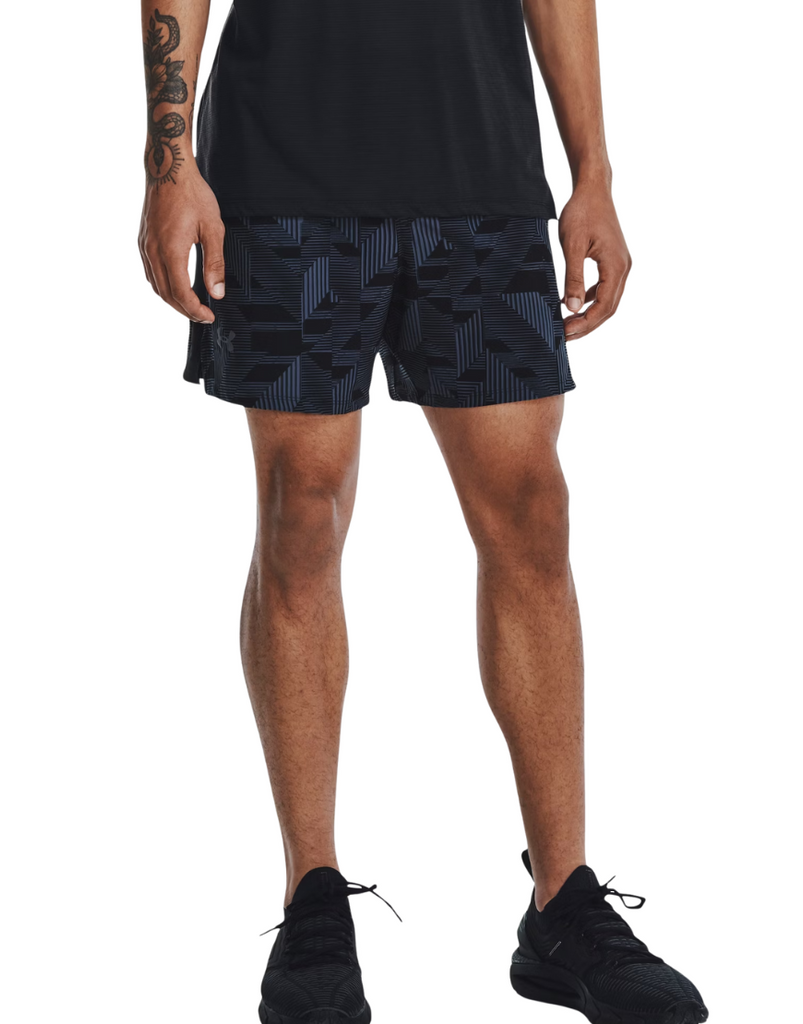 Men's Launch Elite 5'' Printed Short :Black
