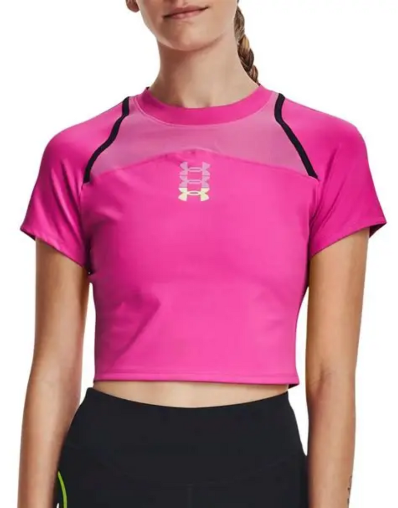 Women's Run Anywhere Crop Short Sleeve :Pink