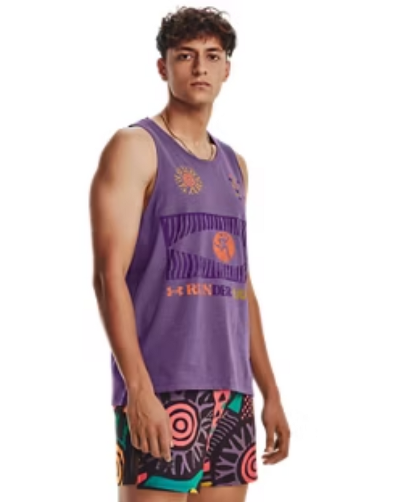 Men's We Run In Peace Singlet :Purple