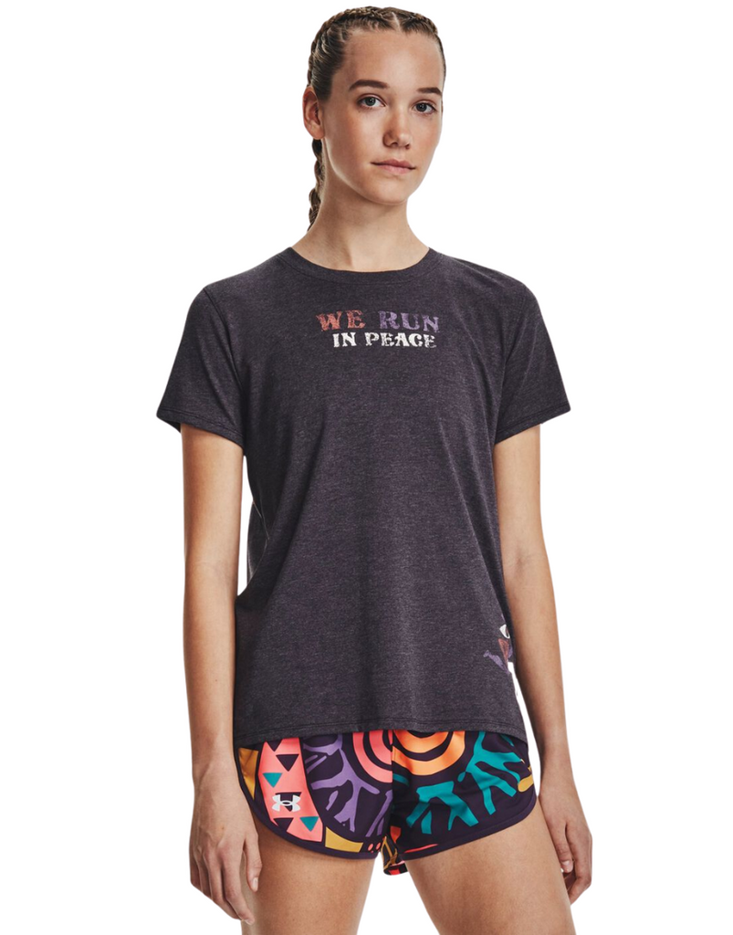 Women's Run In Peace Short Sleeve Tee :Black