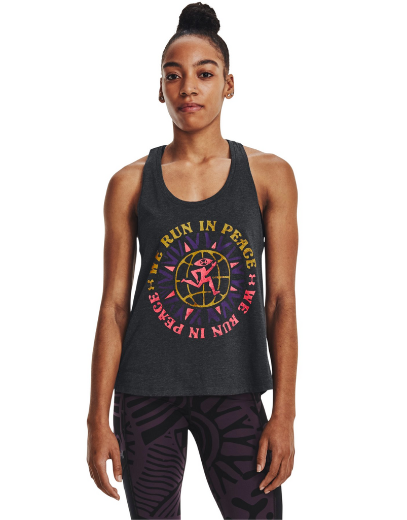 Women's Run In Peace Tank :Black