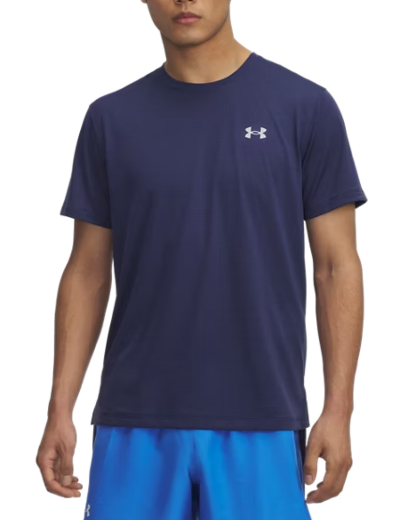 Men's Launch Short Sleeve :Washed Navy | Reflective