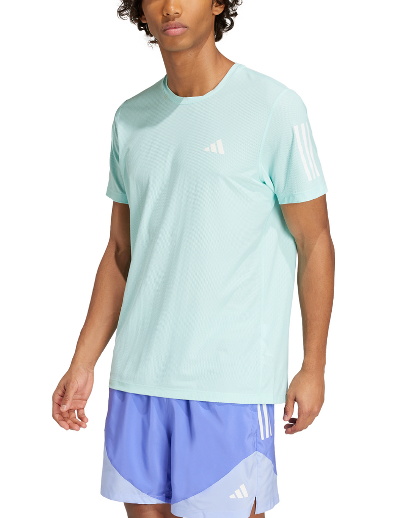 Men's Own the Run Tee :Flash Aqua