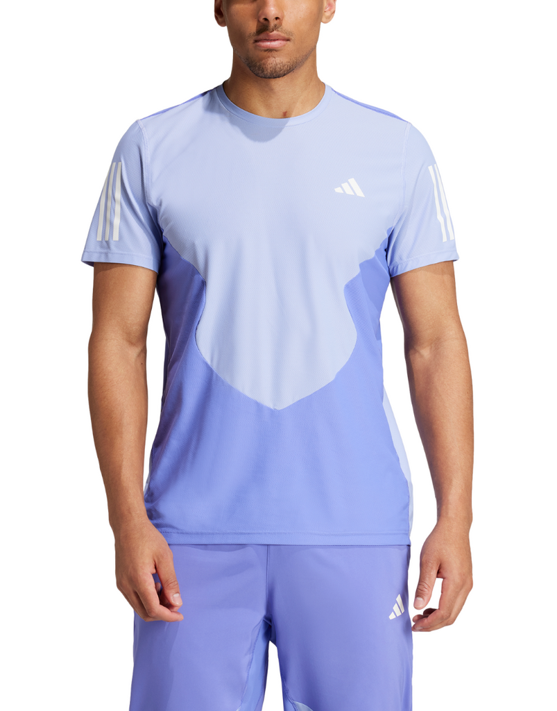 Men's Own the Run Colorblock Aeroready Tee :Cobalt Blue