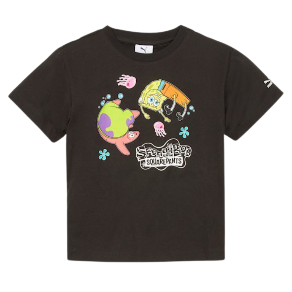 Kids' PUMA x SPONGEBOB Tee: Black