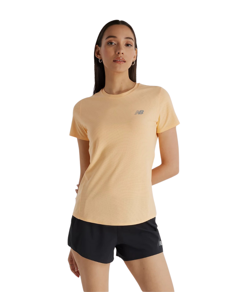 Women's Jacquard Slim Tee :Peach Blossom