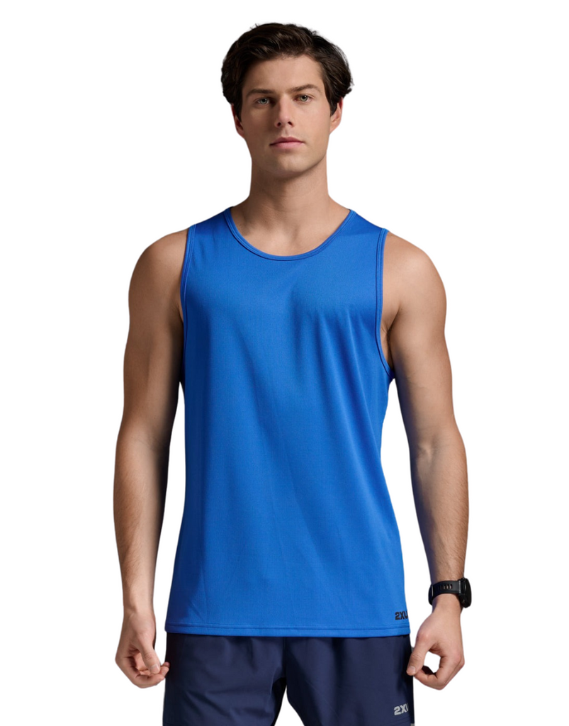 Men's 2XU Aero Running Tank Top :Nebula | Black