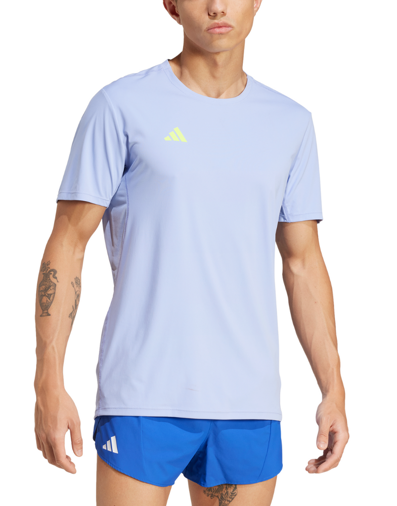 Men's Adizero Essentials Running Tee :Blue Spark