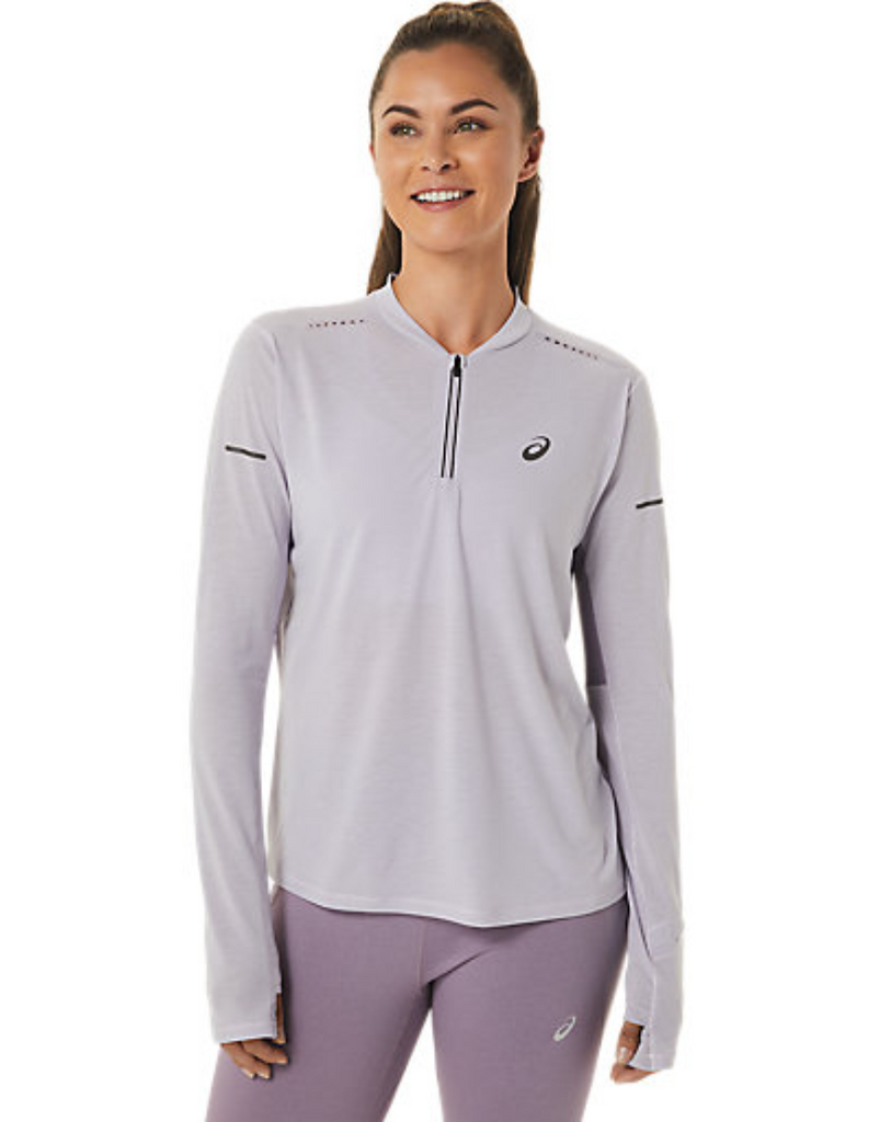 Women's Metarun 1/2 Zip Long Sleeve Top :Grey