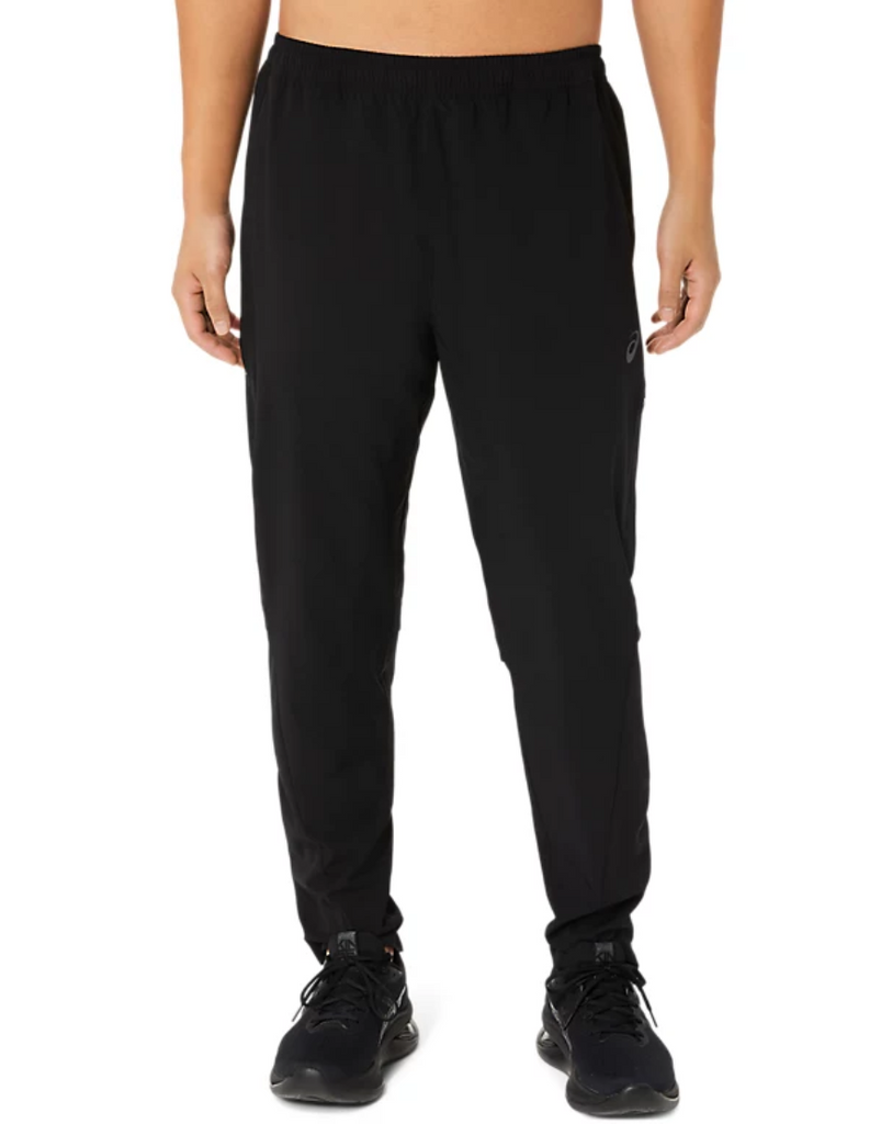 Men's Stretch Woven Zipper Pants :Black