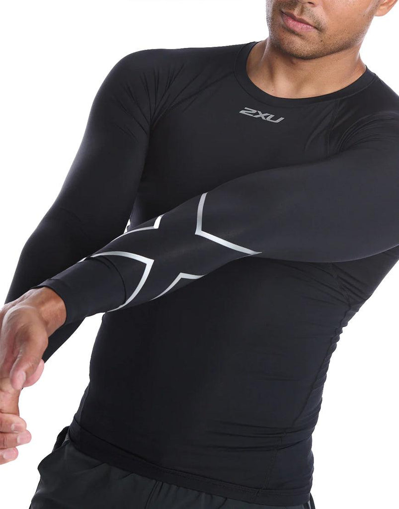 2XU Men's Core Compression Long Sleeve :Black | Silver