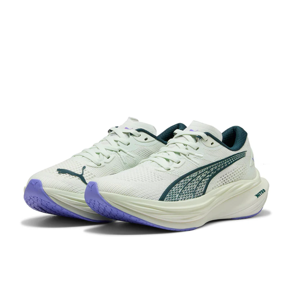 Women's Puma Deviate Nitro 3 Running Shoes :Sage Frost | Green