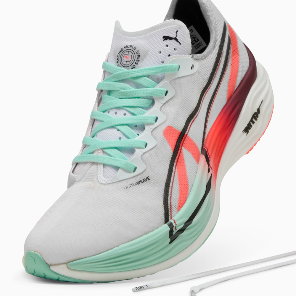 Women's Puma Hyrox Deviate Nitro Elite 3 :White | Glowing Red