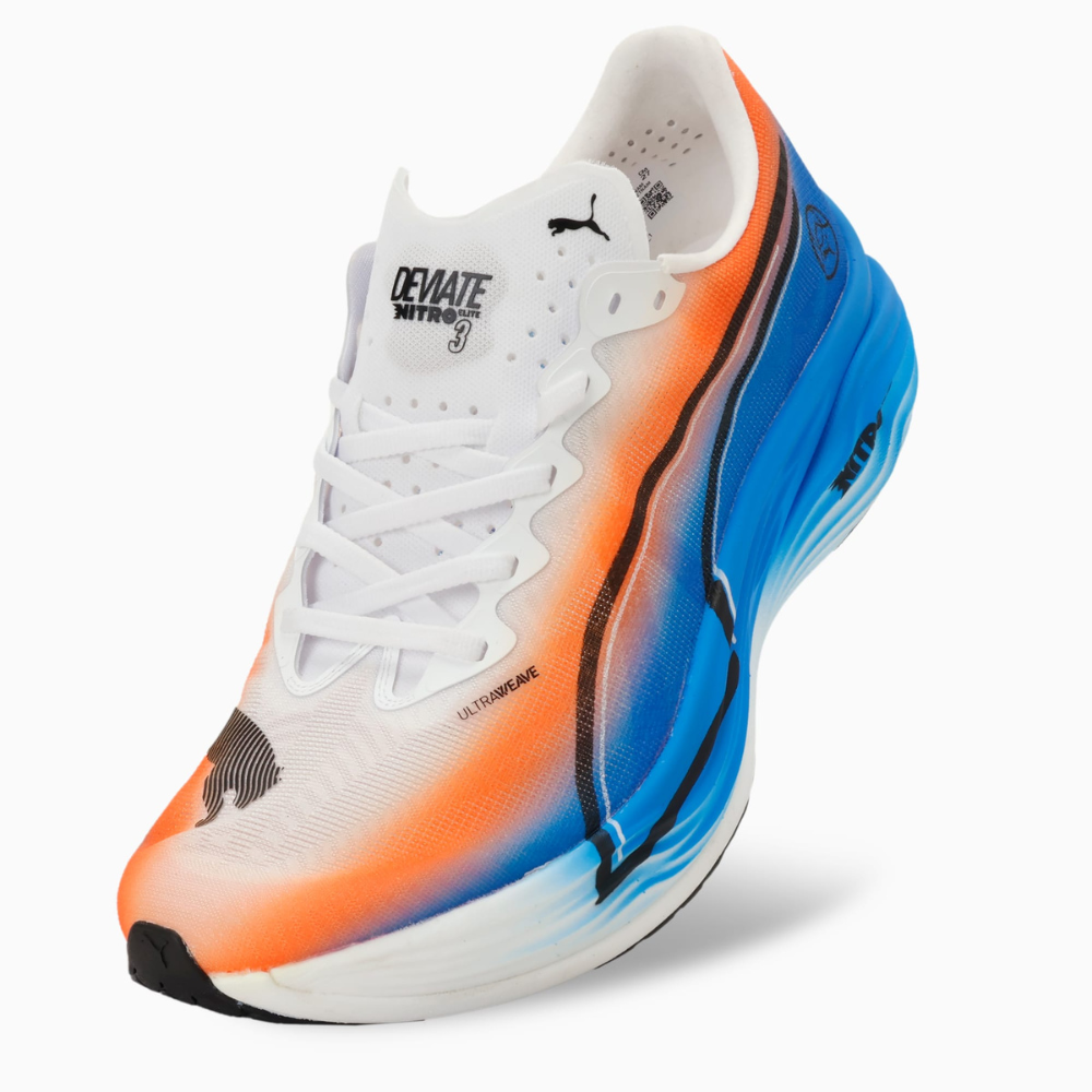 Men's Puma Deviate Nitro Elite 3 Ekiden :PUMA White | Heat Fire