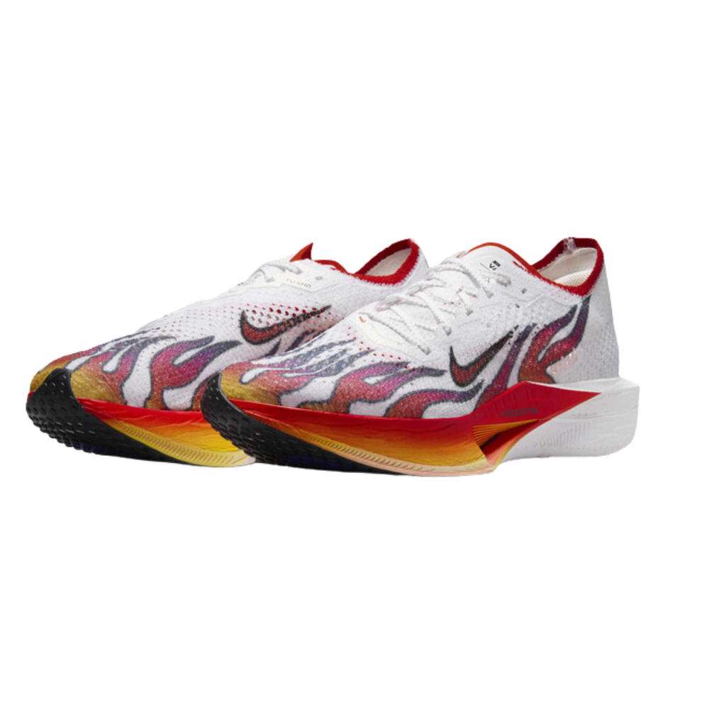 Men's ZoomX Vaporfly Next% 3 Flyknit Premium :White | Habanero Red
