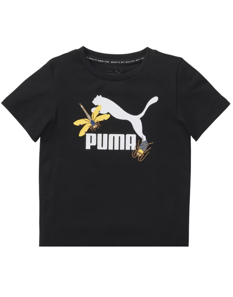 Kids SMALL WORLD Tee Puma :Black