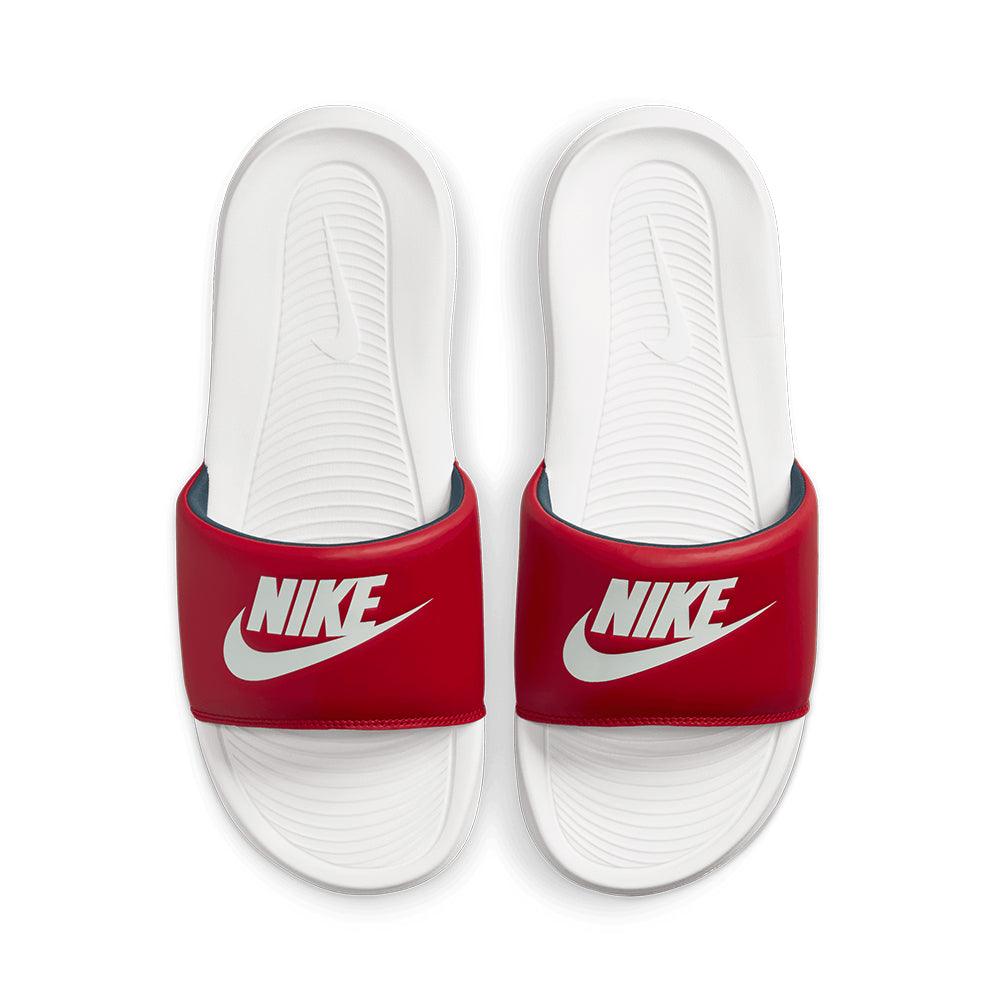 All white nike 2025 slides men's