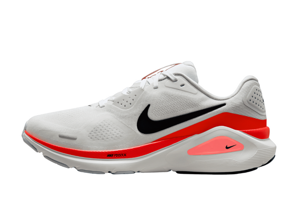 Men's Nike Structure 26 Running Shoes :White | Bright Crimson