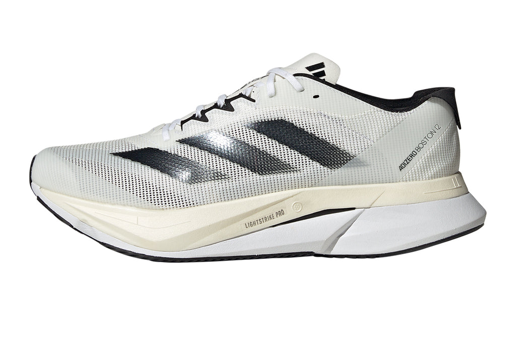 Adizero Boston 12 Men's :Cloud White | Core Black