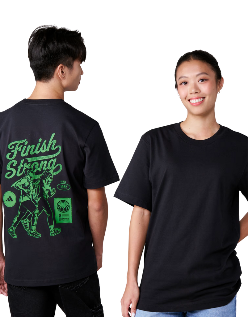 Standard Chartered Singapore Marathon Finish Strong Tee :Black
