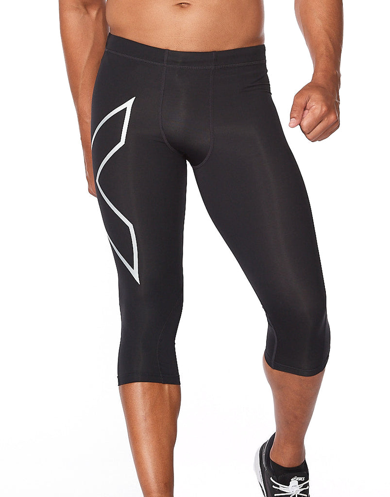 Men's 2XU Core Compression ¾Tights :Black I Silver