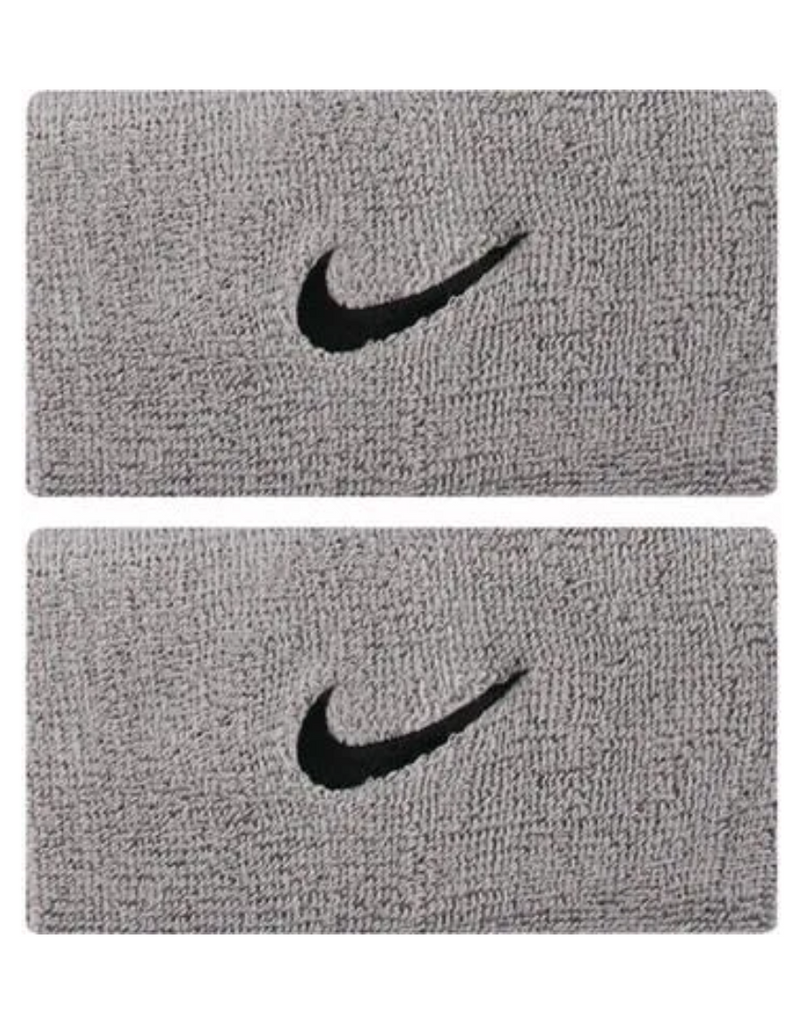Swoosh Doublewide Wristbands 2 Pk :Grey