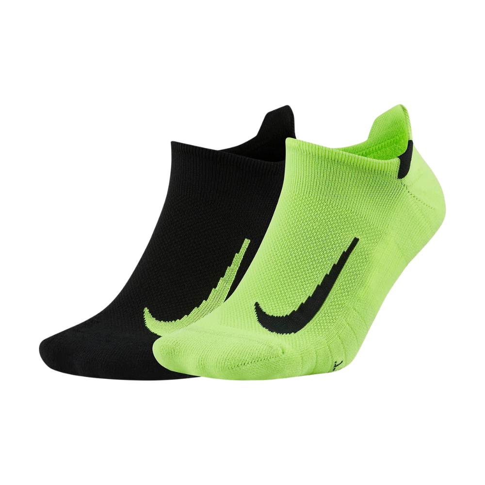 Nike Multiplier No Show Running Socks (2 Pack)