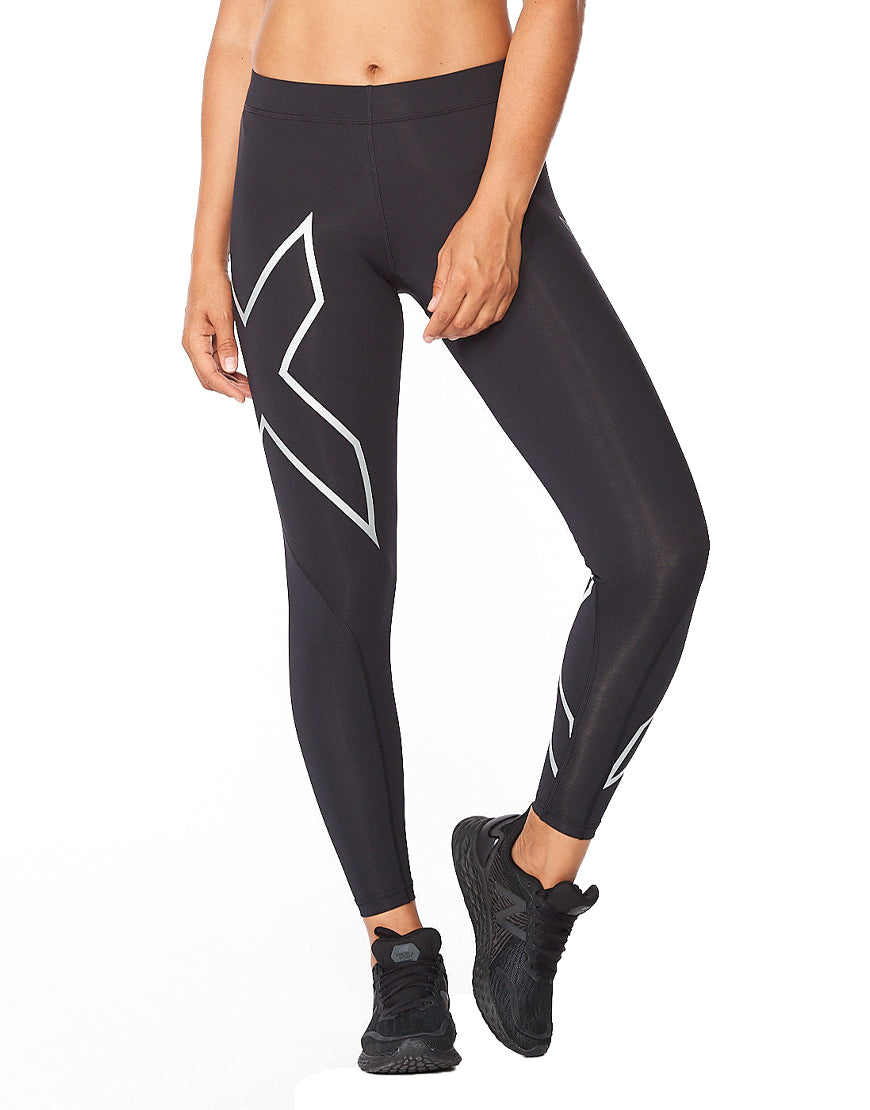 Women's 2XU Core Compression Tights :Black I Silver – iRUN Singapore
