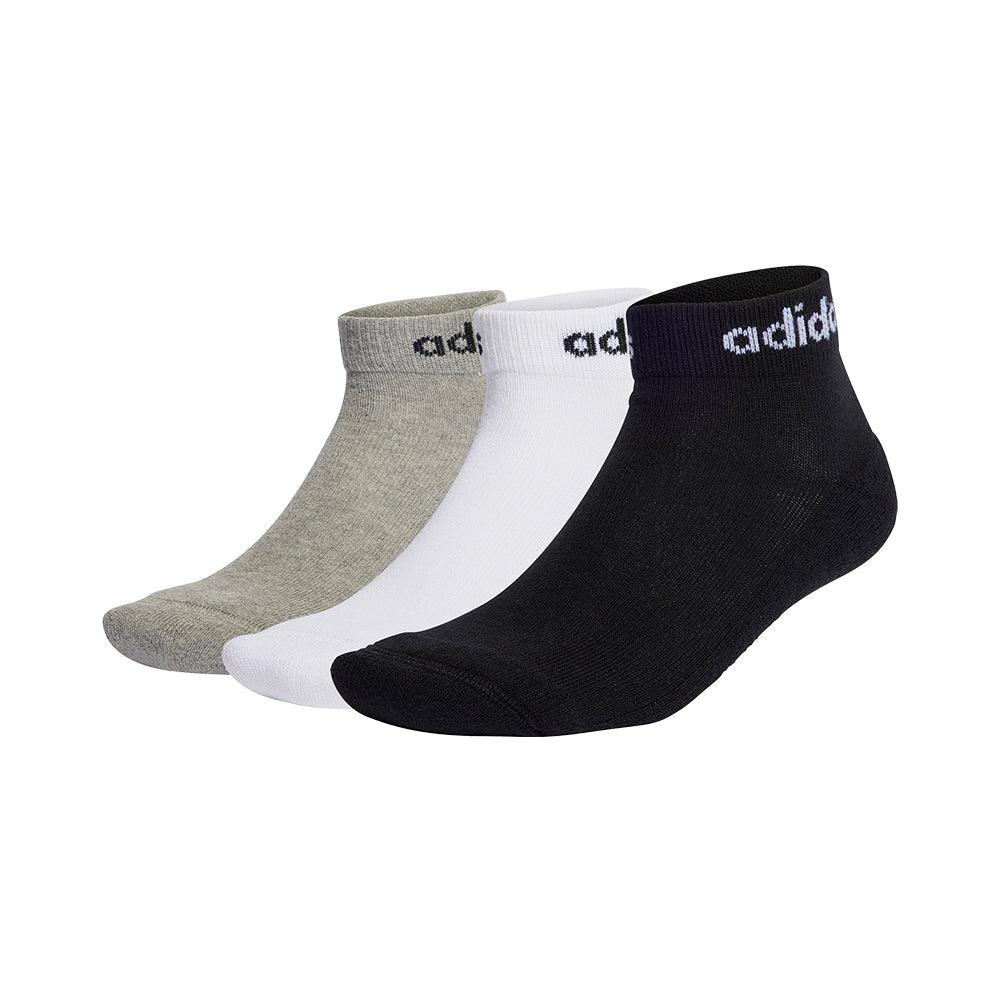 Adidas Adidas Linear Ankle Cushioned Socks (3 Pairs | 2 Colours) - iRUN Singapore