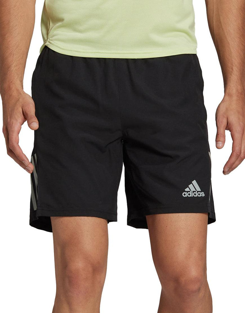 Adidas Men's Own the Run 7in Shorts :Black | Reflective Silver - iRUN Singapore