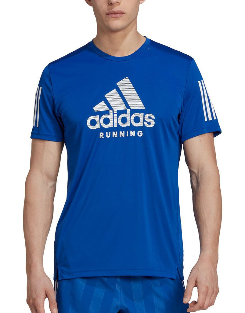 Men's Adidas Own the Run AEROREADY Graphics Tee :Royal Blue – iRUN