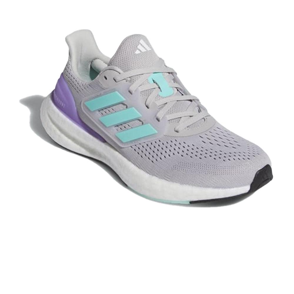 Women's Adidas Pureboost 23 Shoes :Grey Two Flash Aqua – iRUN